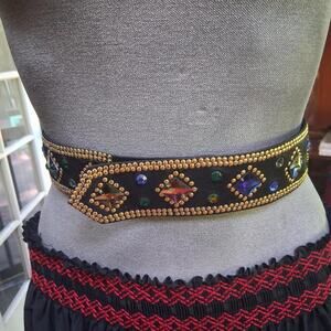 Vintage glam belt with rhinestones